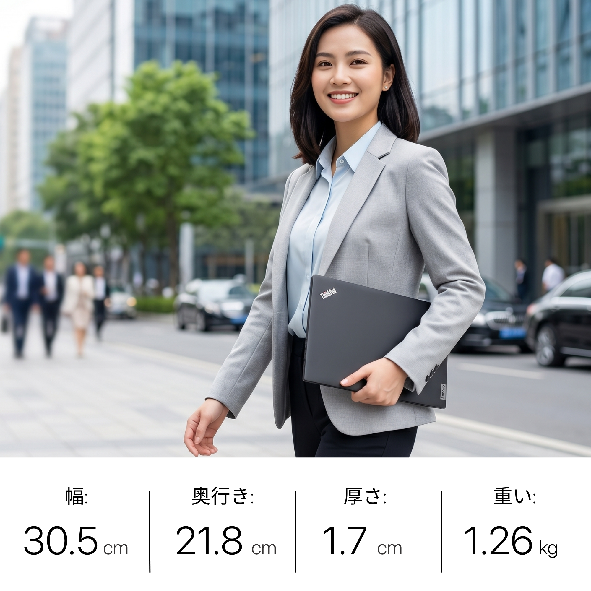 Lenovo ThinkPad L13 Gen 3、i5-1235U、16GB RAM、256GB SSD、13.3インチ フルHD 1920x1080ディスプレイ、Wi-Fi、Bluetooth、カバー付きカメラ、1.26kg、Windows 11 Pro、Microsoft Office 2019 H&B(再生品)