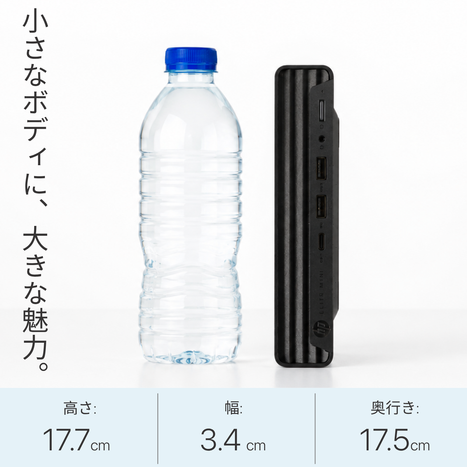 Elite Mini 800 G9 Desktop、i5-12500T、16GB RAM、256GB SSD、Wi-Fi、Bluetooth、画面出力対応、Windows 11 Pro、Microsoft Office 2019 H&B(再生品)