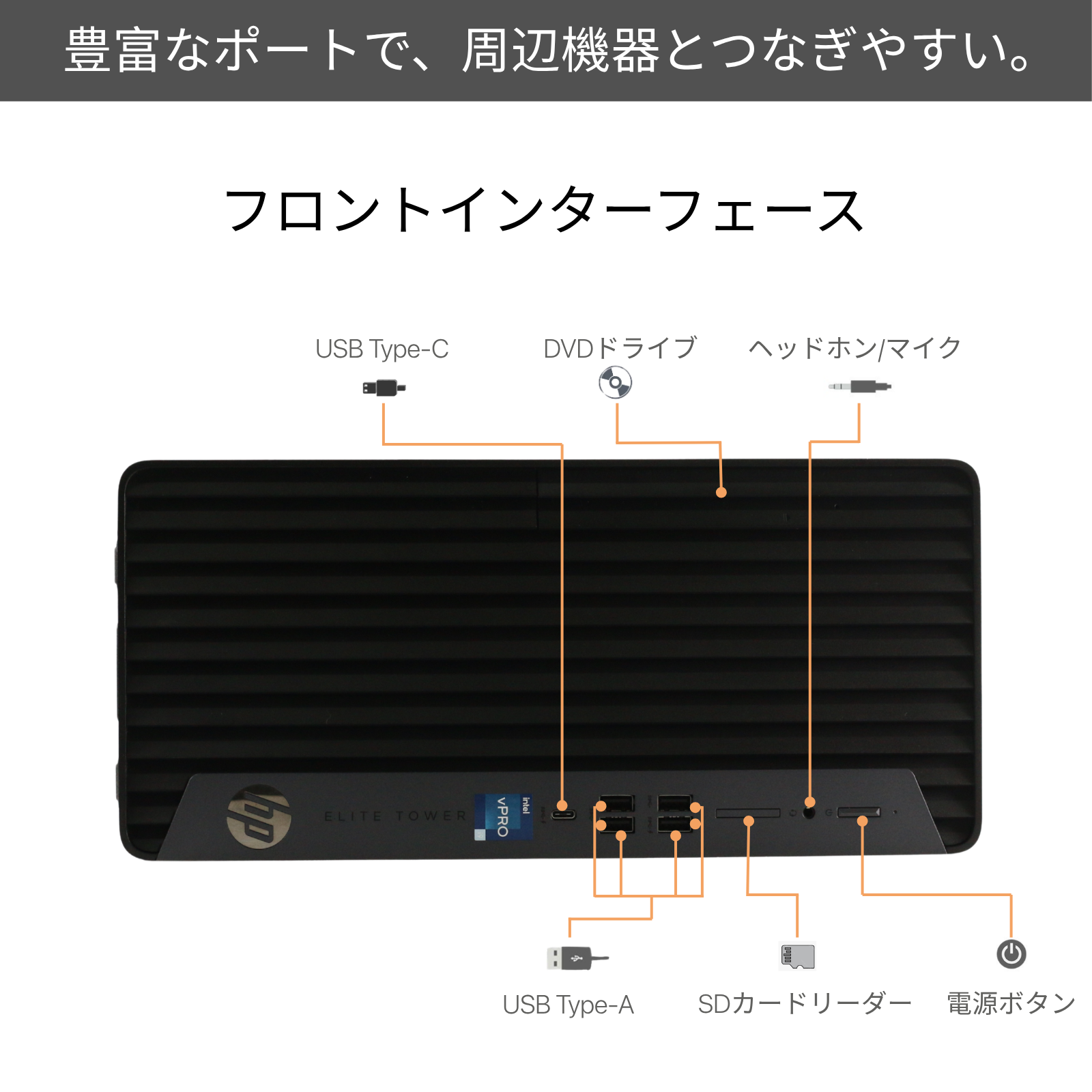 HP Elite Tower 800 G9、i7-12700、16GB RAM、256GB SSD、Wi-Fi、Bluetooth、画面出力対応、Windows 11 Pro、Microsoft Office 2019 H&B(再生品)