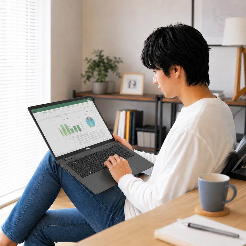 DELL Latitude 3510 の180度開閉可能なヒンジデザイン