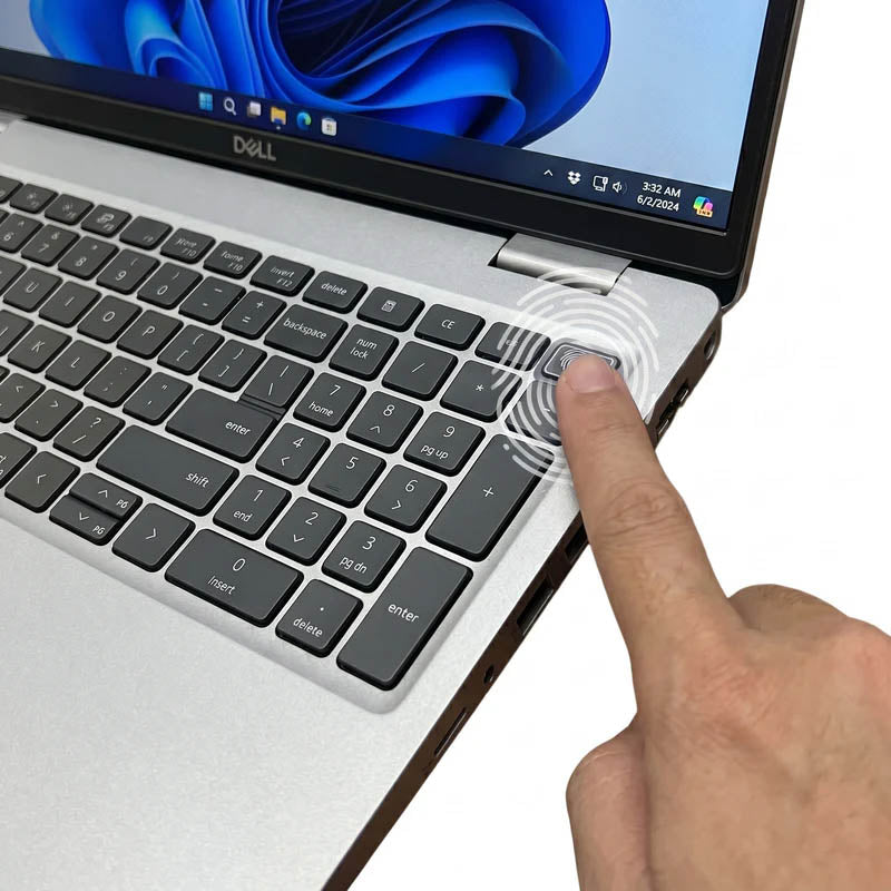 DELL Precision 3560 - 電源ボタン一体型の指紋認証センサー搭載・Windows Hello対応で安全かつ瞬時にサインイン