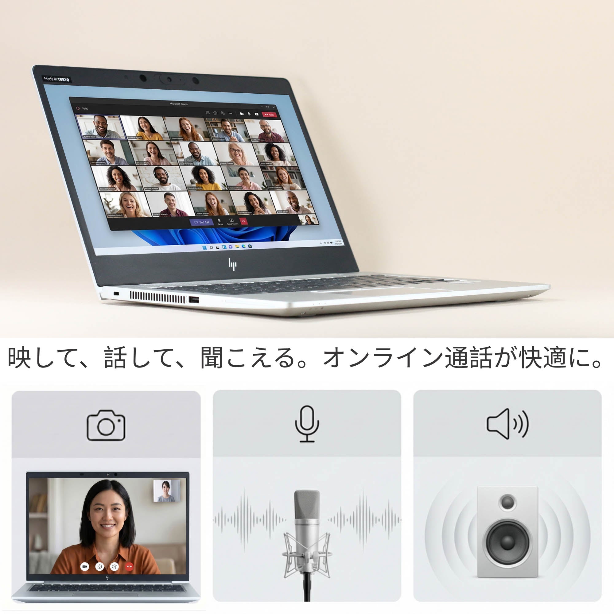 HP EliteBook 830 G6 - Webカメラ・マイク・スピーカー搭載 (テレワーク対応)