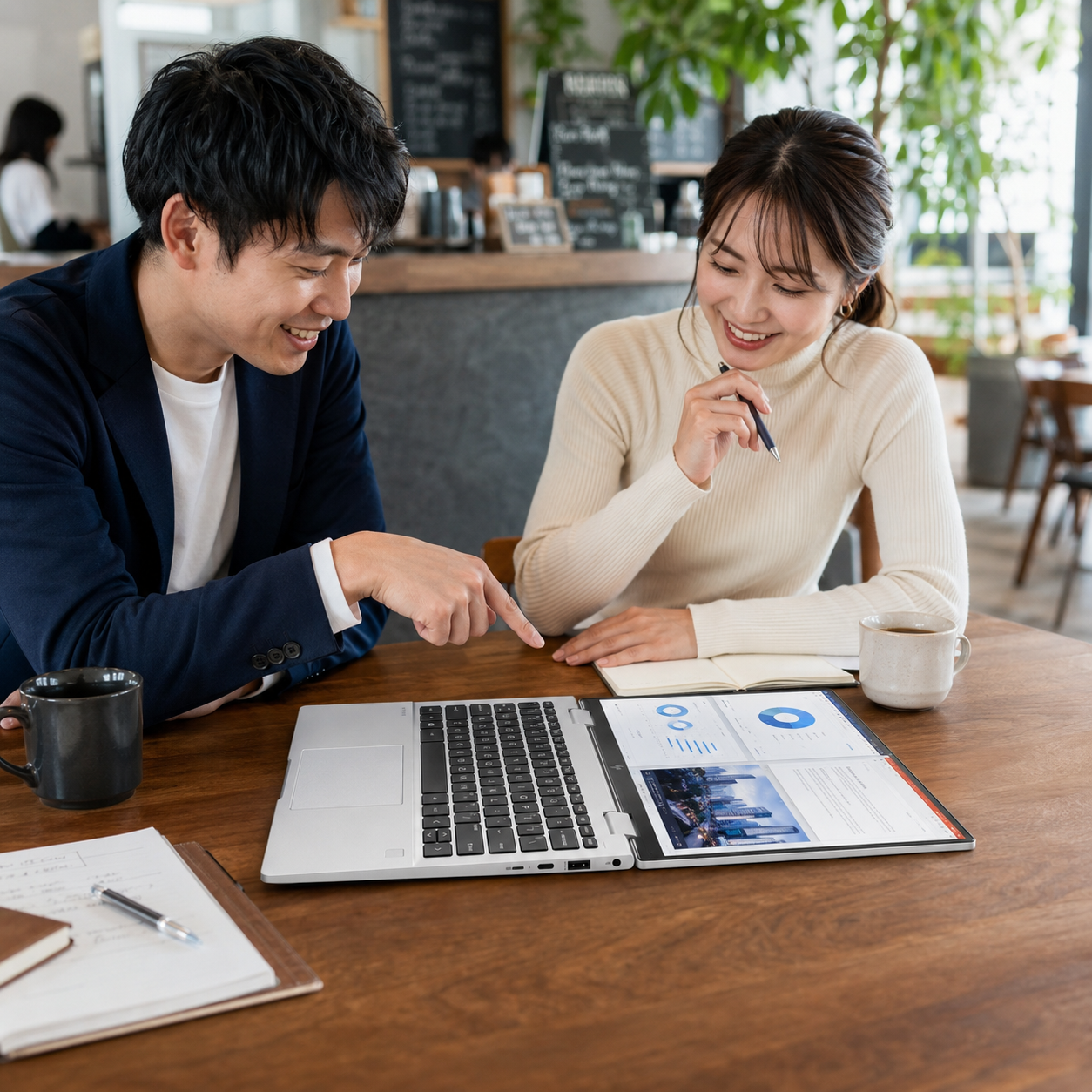 HP EliteBook 830 G9 の180度開閉可能なヒンジデザイン