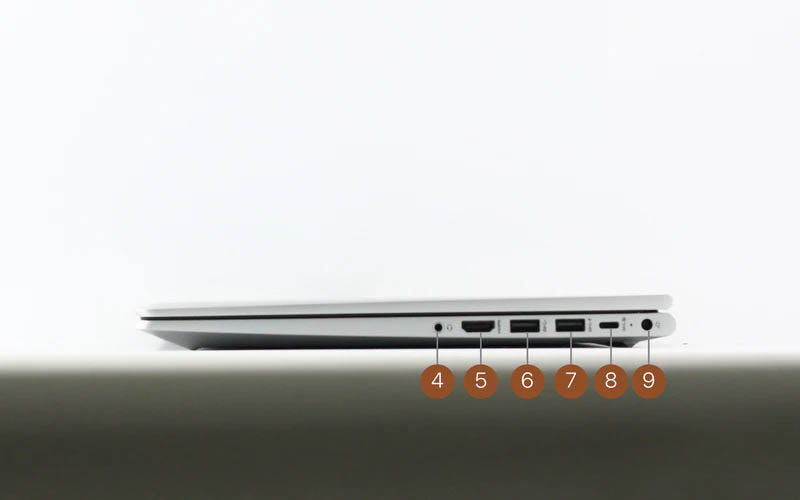HP ProBook 450 G8 - 本体右側面の接続ポート・インターフェース