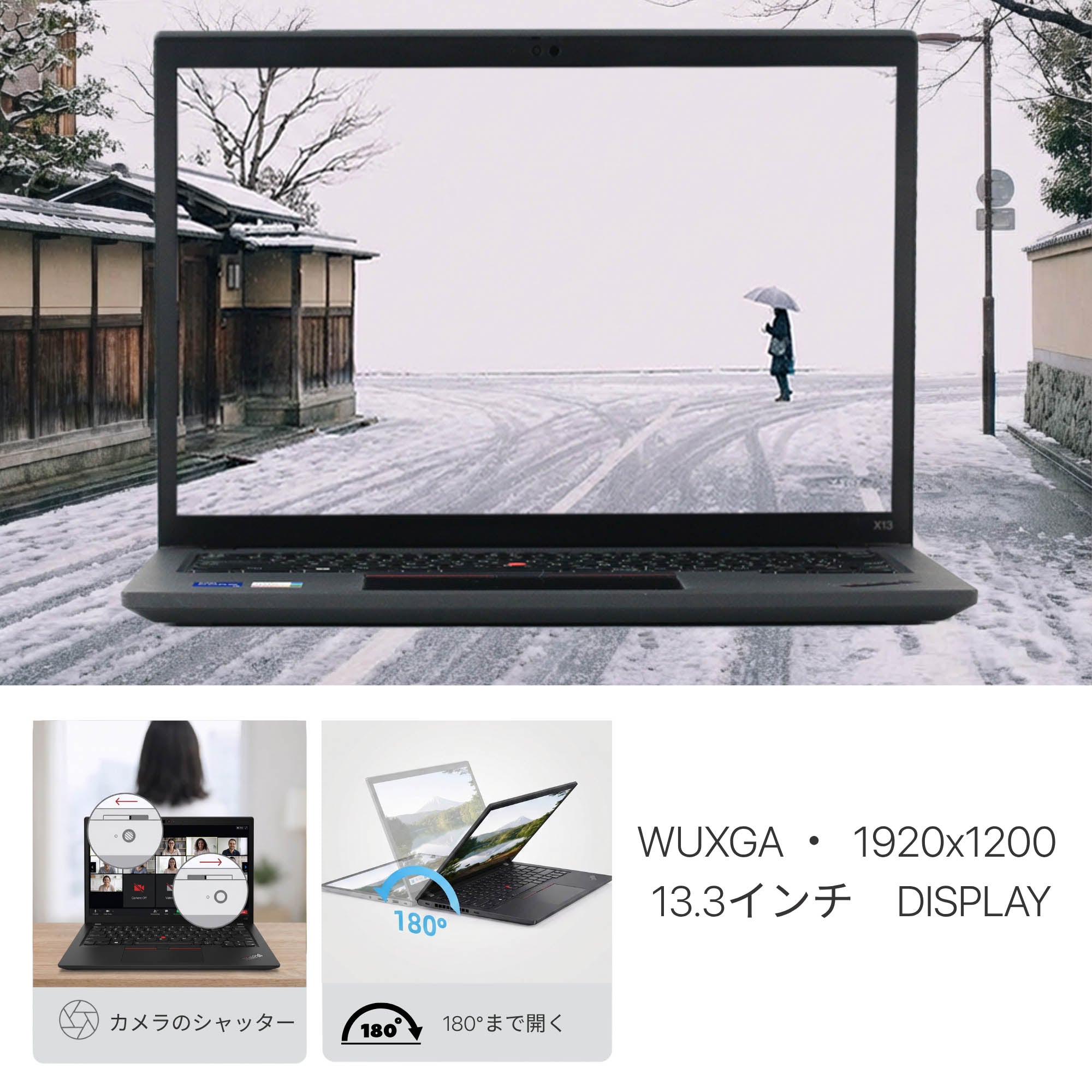 Lenovo Thinkpad X13 Gen 2 - 高精細ディスプレイ・液晶画面