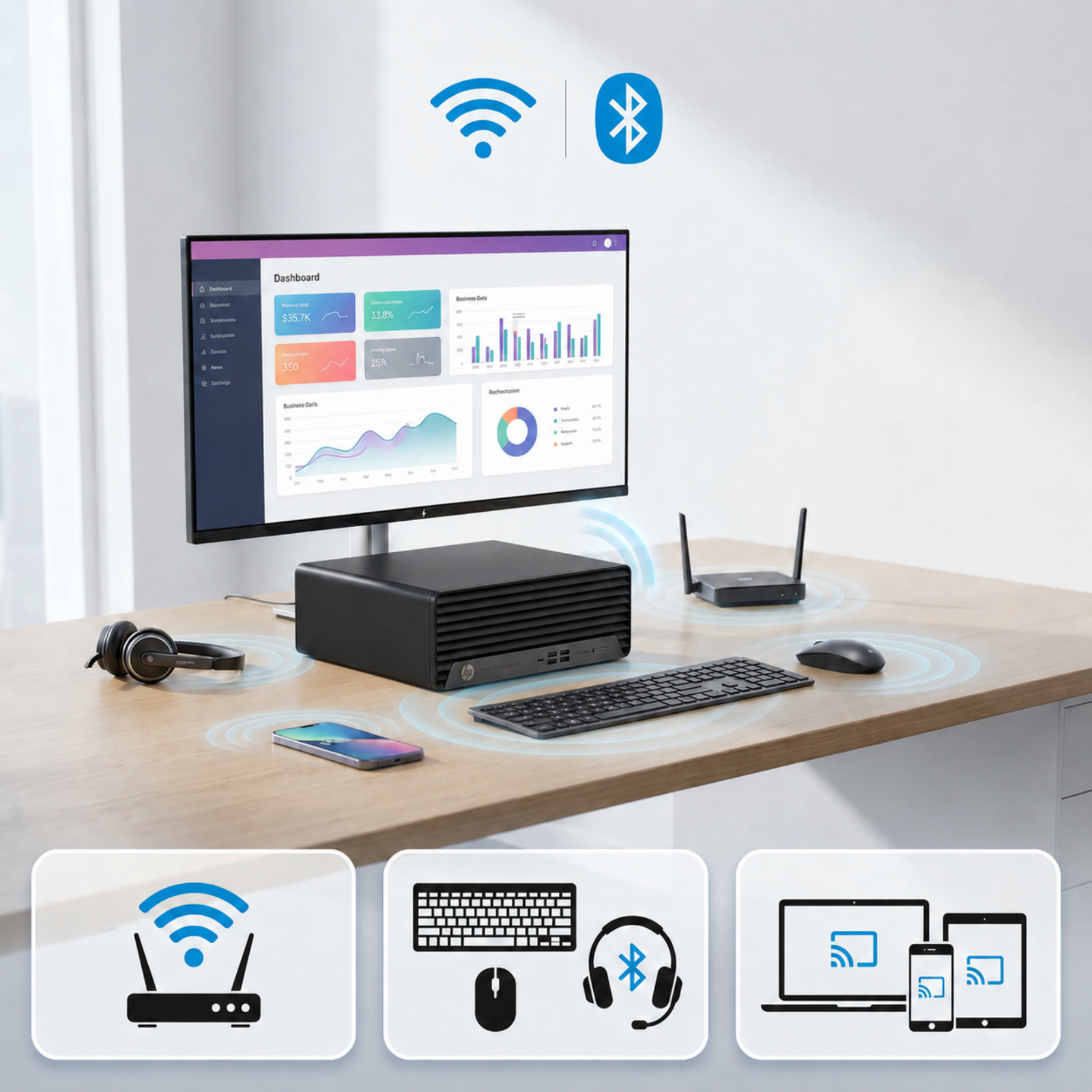 HP Elite Tower 800 G9、i7-12700、16GB RAM、256GB SSD、Wi-Fi、Bluetooth、画面出力対応、Windows 11 Pro、Microsoft Office 2019 H&B（再生品）
