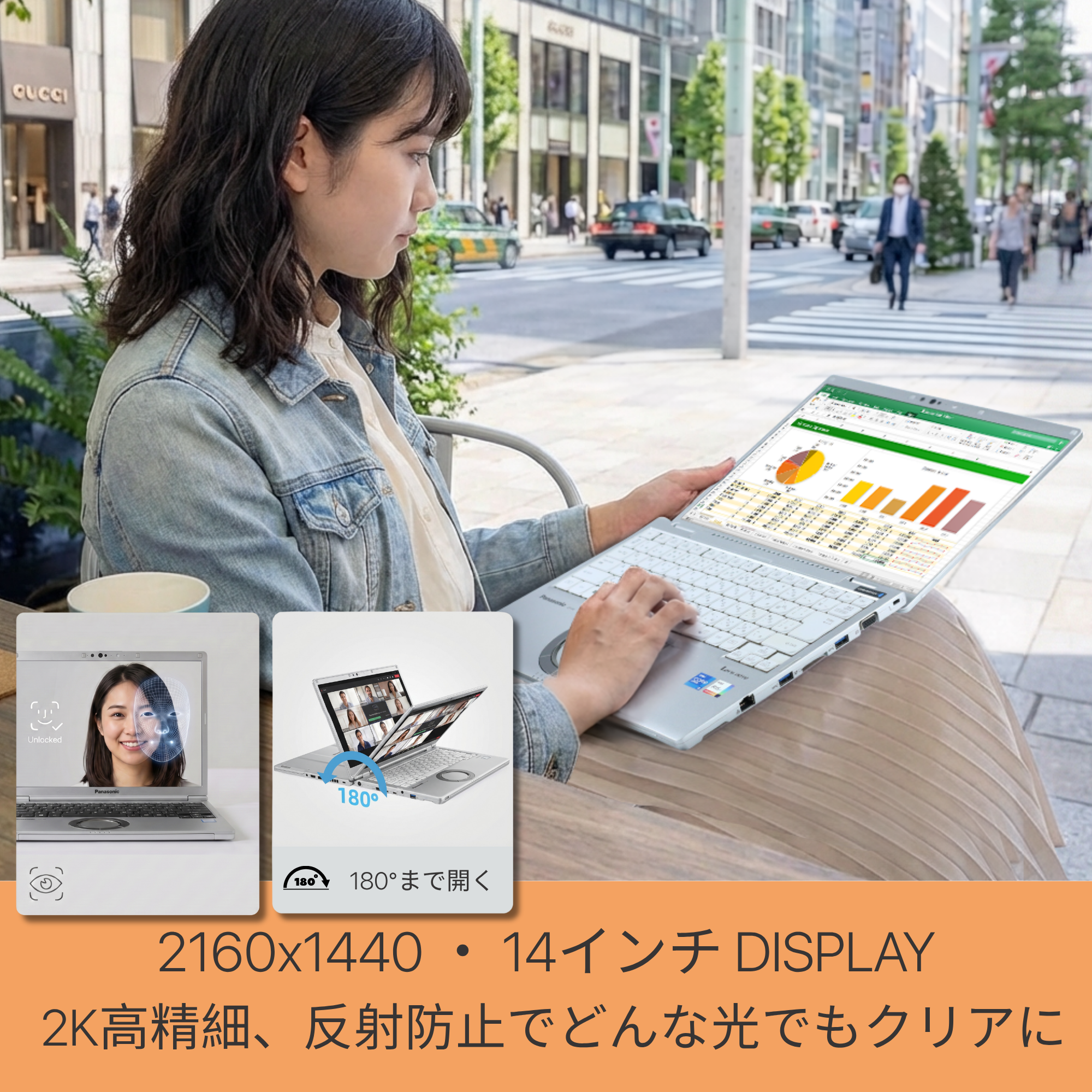 Let’s Note FV1 、i5-1145G7 、16GB RAM、256GB SSD、14.0インチ 2160x1440 QHD ディスプレイ、Wi-Fi、Bluetooth、カメラ IR Windows Hello、1.0kg、Windows 11 Pro、Office 2019 H&B (再生品)