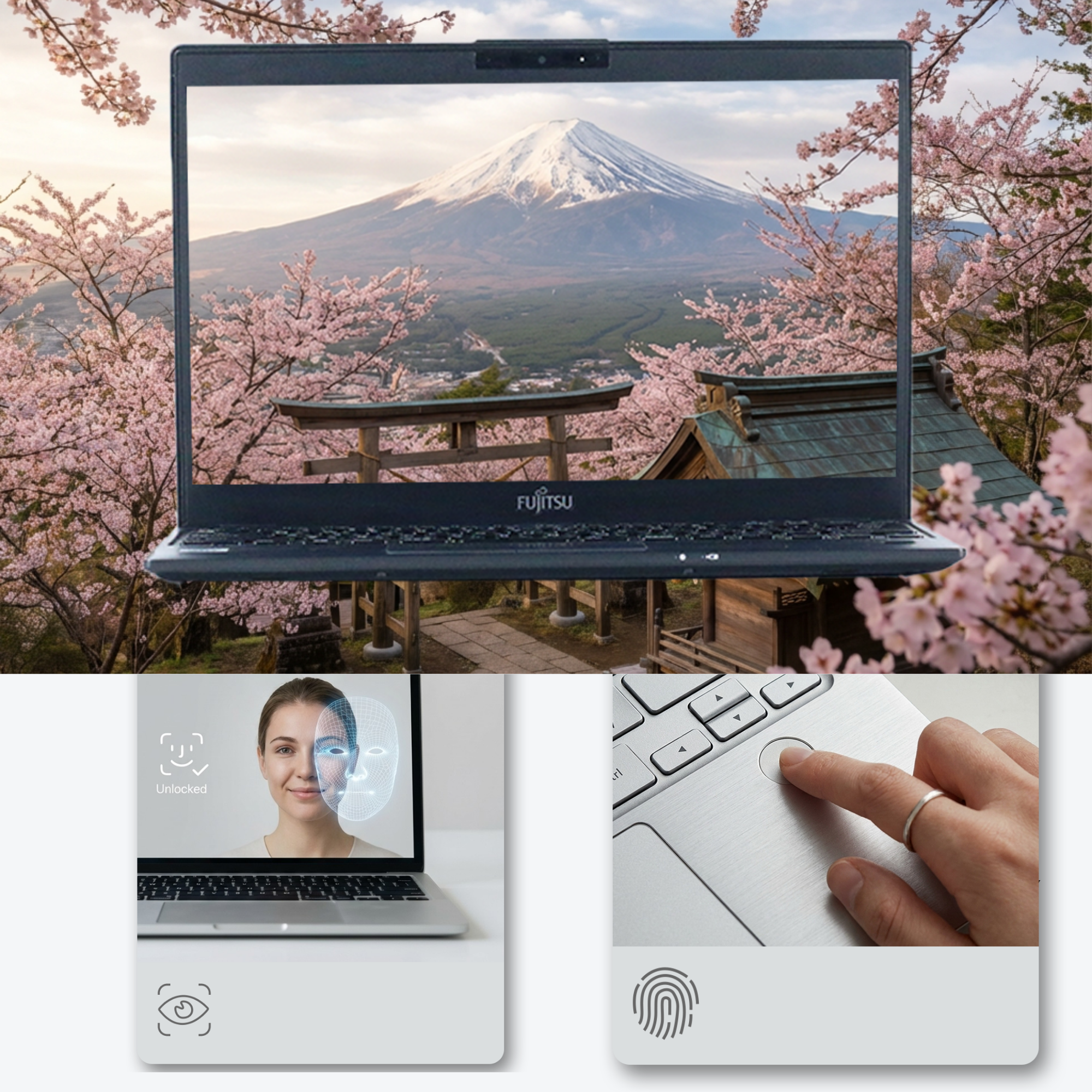 Fujitsu LIFEBOOK U9310、i5-10310U、16GB RAM、256GB SSD、13.3インチ フルHD 1920x1080ディスプレイ、Wi-Fi、Bluetooth、0.77kg、Windows 11 Pro、Microsoft Office 2019 H&B（再生品）