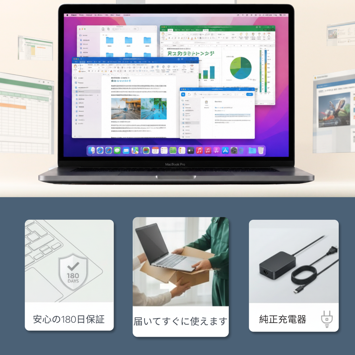 MacBook Pro 16-inch (2019)、i7-9750H、16GB RAM、512GB SSD、16インチスクリーン、3072x1920 Retina、Wi-Fi、Bluetooth、指紋センサー、2kg