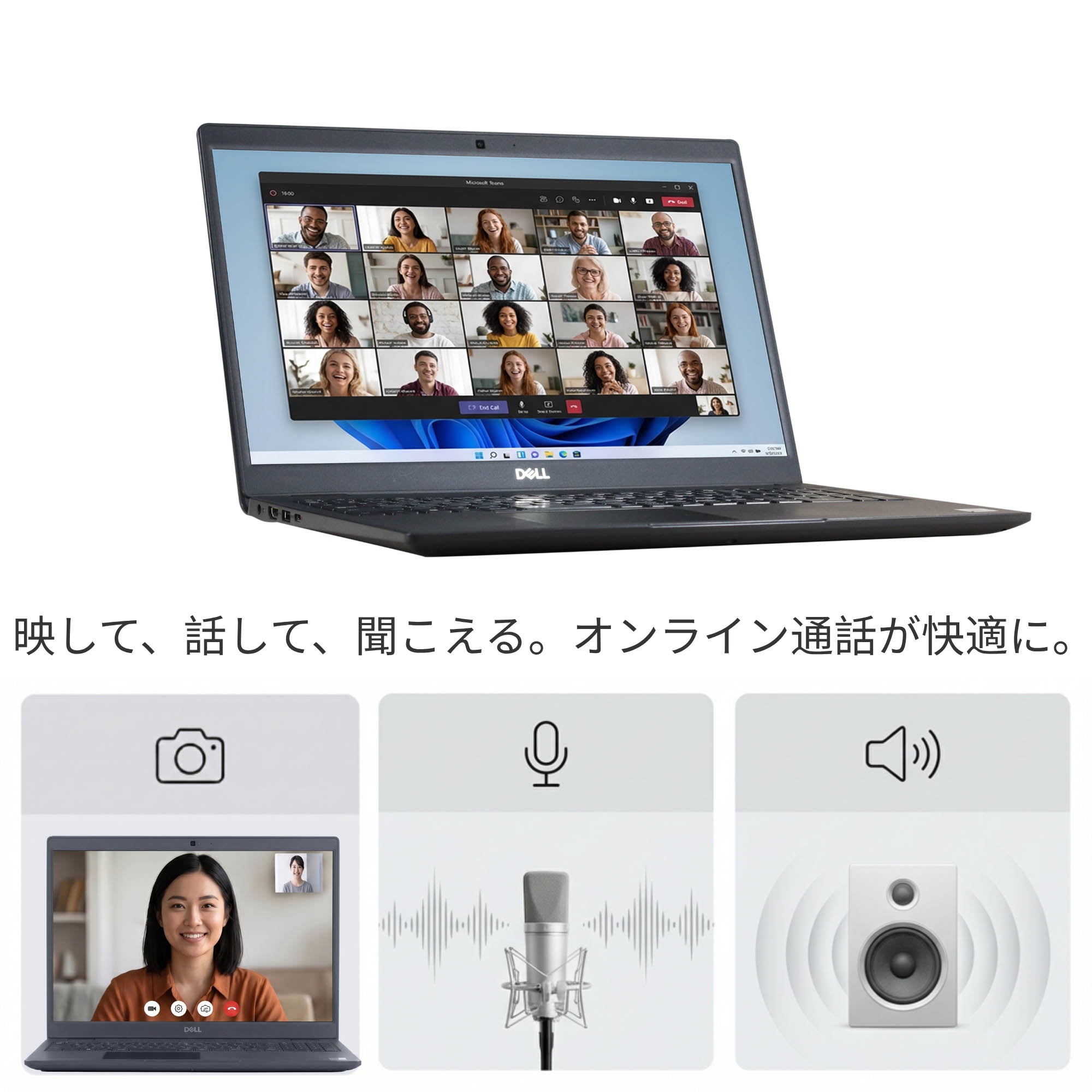 DELL Latitude 3510 - Webカメラ・マイク・スピーカー搭載 (テレワーク対応)