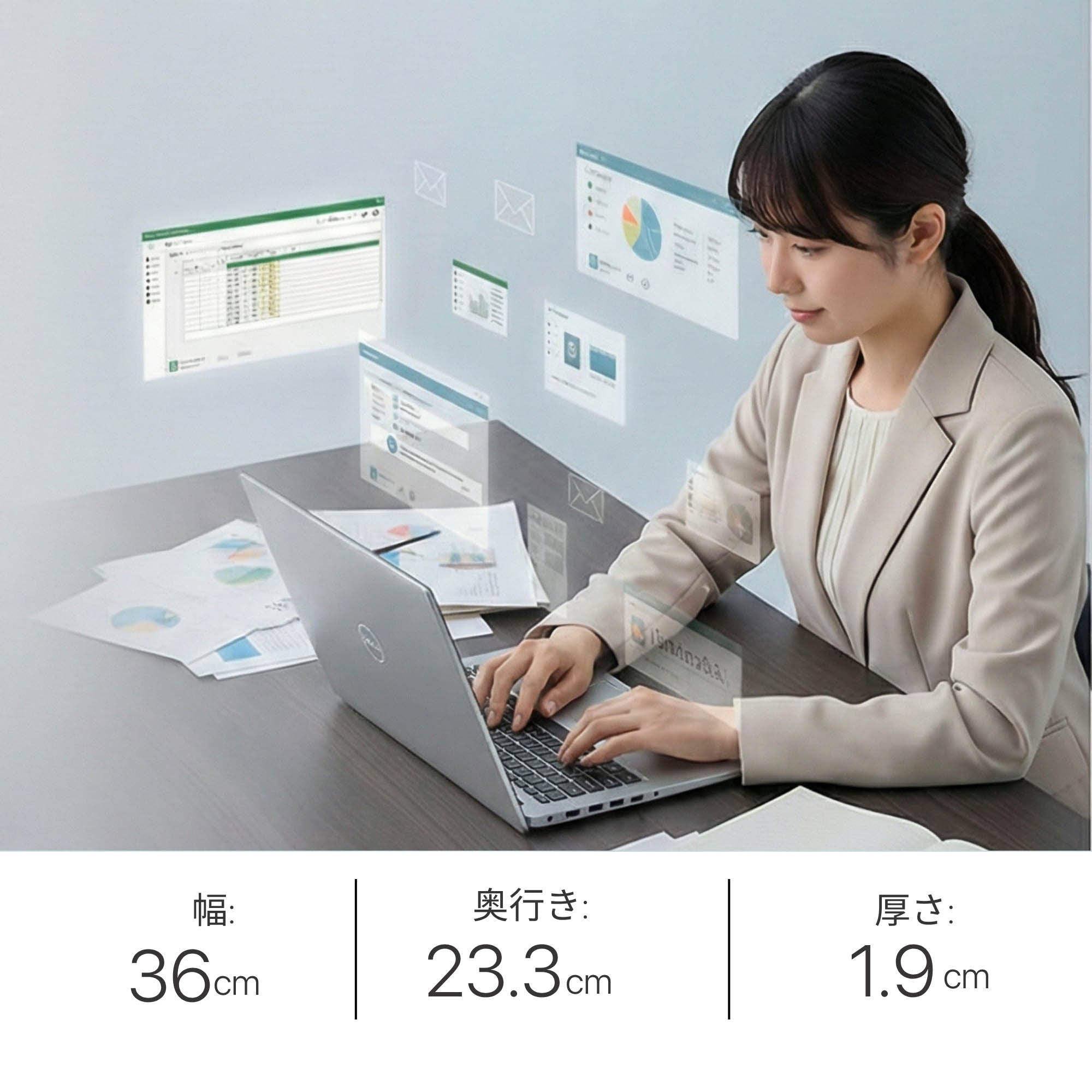 Dell Precision 3560 - スタイリッシュで薄型軽量なデザイン