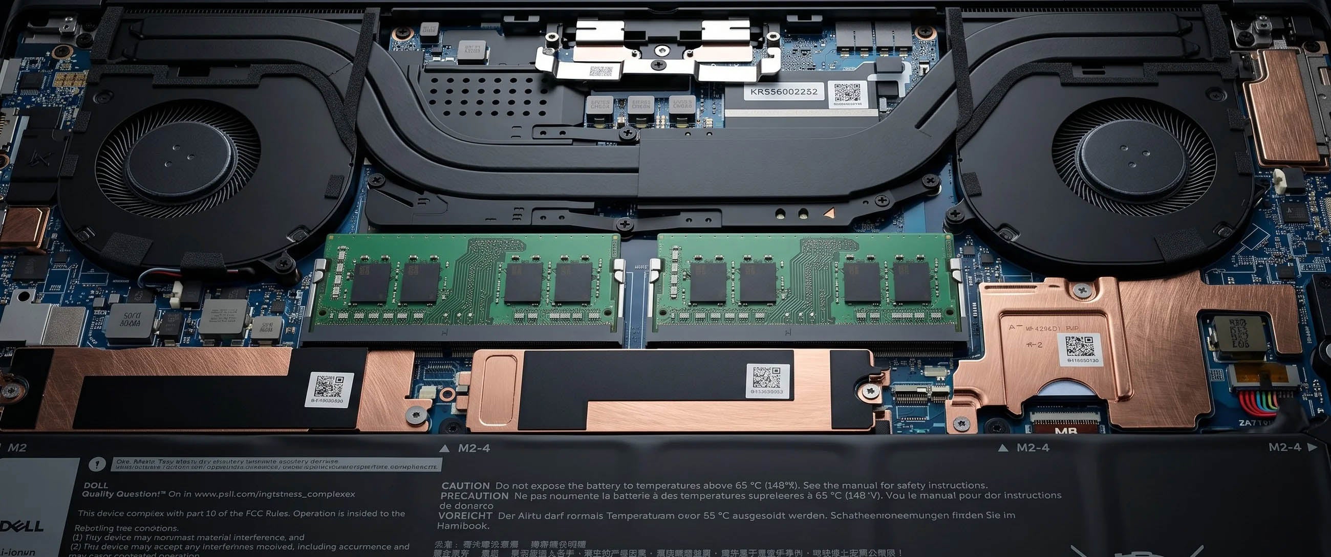 DELL Precision 5560 - 内部のパーツ構造・優れた冷却ファンと大容量バッテリー搭載