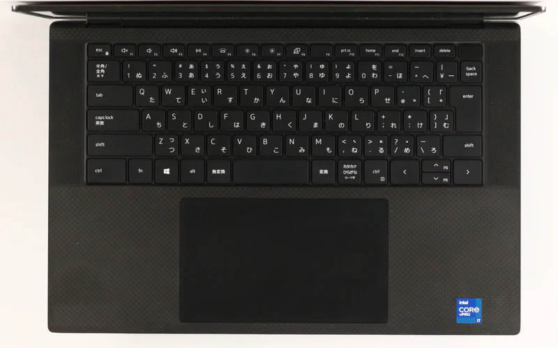 DELL Precision 5560は、日本語キーボードと日本語タッチパッドを搭載しています。