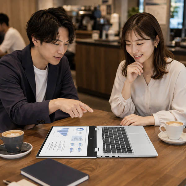 HP EliteBook 830 G8 の180度開閉可能なヒンジデザイン