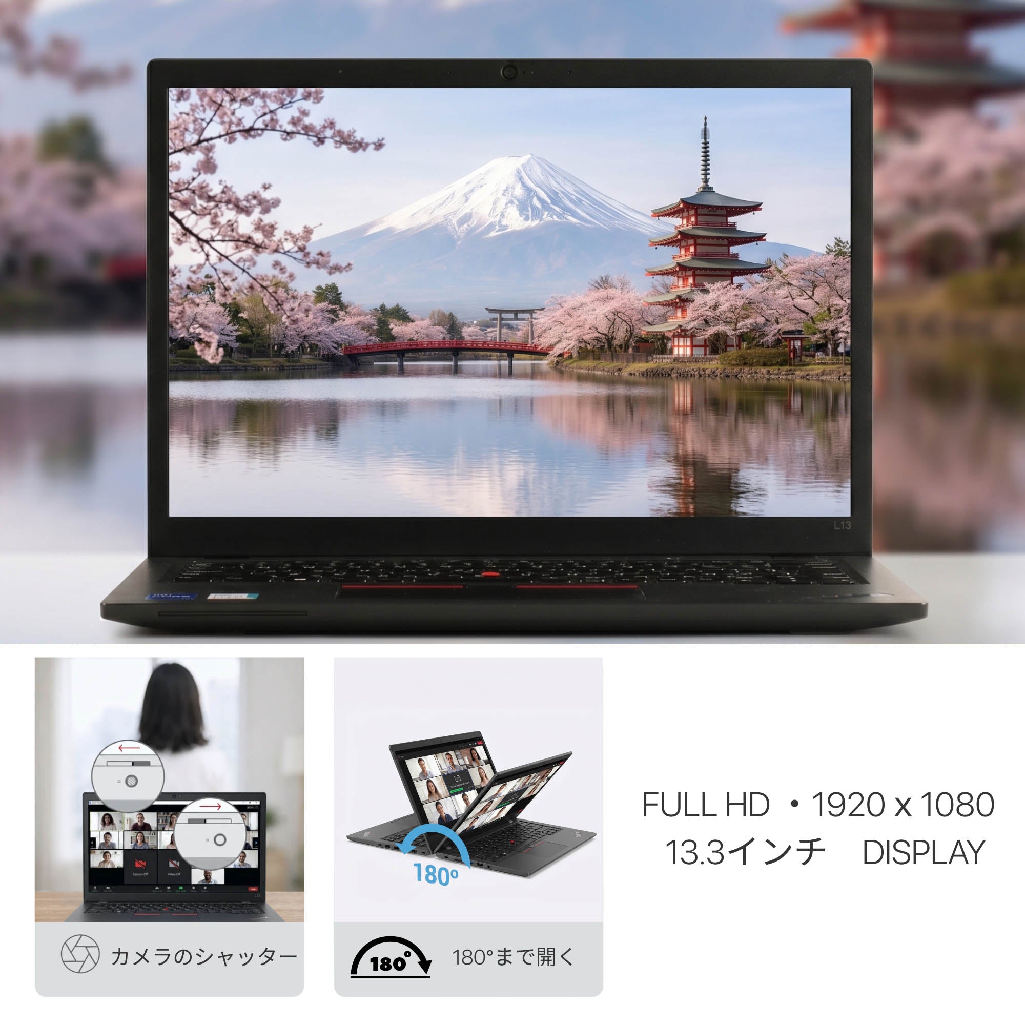 Lenovo Thinkpad L13 Gen 3 - 高精細ディスプレイ・液晶画面