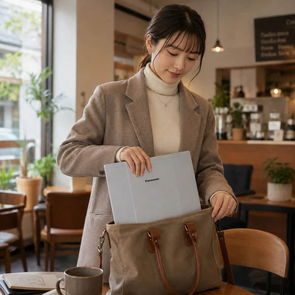 Panasonic Let’s Note FV1 - 究極の薄型ボディでバッグやリュックにすっきり収納できる軽量デザイン